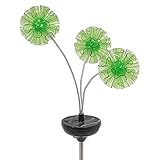 ソーラーライト 照明器具 【フラワー型】 太陽光蓄電式 LEDランプ ( 玄関 屋外 ガーデン 室内 ) グリーン ( 緑 )