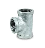 Everflow Supplies GMTE0200高圧力亜鉛めっき 可鍛性 ティーフィッティング メスネジ接続 2 Inch GMTE0200 1