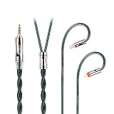JIALAI JLY3 銀メッキ単結晶銅 リケーブル 2.5mm 0.78 2ピン 2芯 イヤホンアップグレードケーブル 交換 着脱式 ヘッドフォンケーブル マイクなし HiFi DIYイヤホンのアクセサリ 耳掛型 1.2m 音質改善 JIALAI (2.5mm 2Pin, 緑)