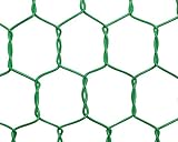 金網　ﾋﾞﾆｰﾙ亀甲金網#18×20×910mm 30m巻 ｸﾞﾘｰﾝ