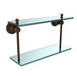 Allied Brass AP-2/16-ABZ 16-Inch by 5-Inch Double Glass Shelf by Allied Brass