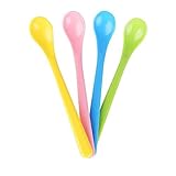Kidsmile Soft-Tip Infant Spoon, Baby Gum-Friendly Soft Safety Feeding Spoons Set, 4 Pack with Differ