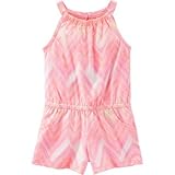 OSHKOSH(オシュコシュ) シェブロンプリントロンパース プリント ロンパース半袖 7歳【並行輸入】