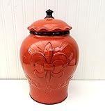 トスカーナ手描きFleur De Lis Cookie Jar , 82076 by ACK