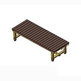 濡れ縁 木目調樹脂製 完成品 125x45cm