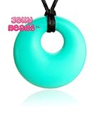 Jelly Beads Ares Silicone Teething Necklace - Teether Ring Donut Pendant for Mom (Turquoise) by Jell