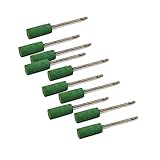 JINTONG ゴム砥石 2.35mmシャンク コーン ヘッド セラミック 研磨 マウント10個入り