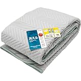 【ホテル仕様 日本製】安眠工場 ウォッシャブル敷きパッド ベッドパッド (シングル/グレー) 厚手 綿