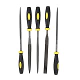 B Blesiya プレミアム品質　金属ファイルセット　針の正方形ファイル　人間工学　耐久性と実用性　175mm x 5mm 　5本入り