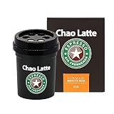 AUG(アウグ) 車用 芳香剤 カオラテ(Chao Latte) ブラック ゲル 濃厚 アンブレットムスク 置き型 ドリンクホルダー型 140ml 日本製 FR-04