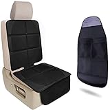 チャイルドシート マット シートカバー 座席保護 プロテクトマット キックガード 2点組 滑り止め強化