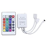 LEDテープ用 リモートコントローラー 2分岐対応 RGB マルチカラー / リモコン / DCジャック / コントローラー / 制御 / 2分岐 / 分岐 / 受信機 / コネクタ / 4ピンメス