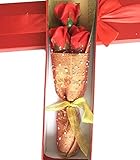 枯れない花 ソープフラワー バラ 3本セット ギフト 誕生日 お祝い 記念日 薔薇の花束 (レッド)