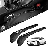 YiluGS トヨタ に適用 プリウス 刺繍ロゴ左右対称設計 隙間クッション PUレザー シートサイド隙間埋め 完璧にフィット 落下防止 車用シートサイドクッション カー用品 内装パーツ 運転席+助手席 2本セット（ブラック）