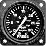 エンジン計器 メカニカル 水圧計 （電源不要） 2-1/4" (0～30PSI)