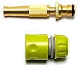 小型 メタル製 シンプル 散水ノズル アタッチメント 付 洗車 園芸 ガーデニング 水まき 業務用 にも