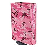 PlayVitalナイロン製防塵カバーはps5に適用可能、柔らかくてきれいなダストカバー（縦式）はプレーステーション5コンソールに適用可能。傷防止防水カバーはデジタルバージョンやディスクバージョンに対応する【ピンクカモフラージュ】