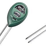 Amazingli 3-in-1 Soil Moisture Meter, PH acidity Tester and Light intensity Meter, Plant Tester for 
