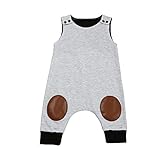 Tovadoo ベビー　ロンパース　爬行服　ノースリーブ　無地　グレー　夏　コットンブレンド　可愛い　カッコイイ　爽やか　遊園地　リゾート　旅行　室内　出産祝い　新生児　男の子　女の子
