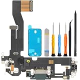 ZHUROUPU for iPhone 12/12 プロ 2020 6.1 インチ充電ポート フレックス ケーブル交換、USB ドック コネクタ充電器ボード/オーディオ ジャック/マイク交換 for iPhone 12/12 Pro の修理ツール (ブラック)