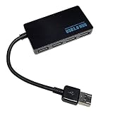 USB ハブ USB3.0 4ポート 5Gbps ブラック 76×41×12mm Windows7 / 8 / 10 / Mac OS/Linux