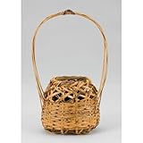 花器 トラ竹　山茶花籠 約R14.5 x H29 x 12.5cm 茶道 茶器 抹茶