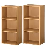 カラーボックス 3段　２個セット　展示品 (ナチュラル)