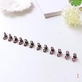 Nice Days(ナイス ディズ) 【12個セット】ヘアアクセサリー 子供用 ミニ 髪ピン 髪クリップ 髪爪クリップ キュート フラワー (1#)