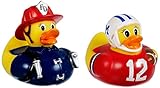 Munchkin White Hot Super Safety Bath Ducky, Fireman and Football, 2 Count [並行輸入品]
