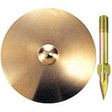 真鍮製水準点鋲 径100mm：【測量機器】：205-0058