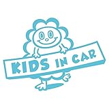 imoninn KIDS in car ステッカー　【シンプル版】　No.48　モクモクさん　（水色）