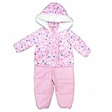 ジャンプスーツ 中綿入り 女の子 ベビー スノーコンビ 薄ピンク 90