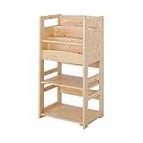 JAJAN(ジャジャン) 天然木キッズマガジンラック幅60cm奥行40cm高さ115cm ナチュラル【天然木ジュニアシリーズ】