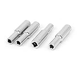 uxcell 　六角ビット　六角ソケットレンチ　ヘックス　クロム－バナジウム鋼製　シルバートーン　4件入り