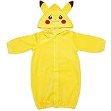 2017年 春物 ポケットモンスター ピカチュウ ベロア 着ぐるみ 2WAY ドレスオール フィットオール Pokemon イエロー-ピカチュウ◇50-60cm