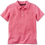 Carter's(カーターズ) スラブジャージポロ ピンク トップス半袖シャツ 6ヶ月【並行輸入】
