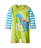[ハットレイ] Hatley Kids ボーイズ Roaring T-Rex Rashguard (Infant) 水着 Green 18-24 Months [並行輸入品]
