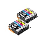 【pomme】 BCI-331+330/6MP 顔料 お得な6色セット×2 キヤノン対応 互換インク 残量表示機能付 ISO14001/ISO9001認証工場 (BCI-330 331)