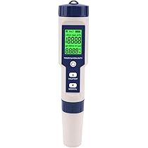 5 in 1 pH/EC/TD温度測定器 デジタルPH計 塩分濃度計 水質検査 Amazon | Slyfox 5 in 1 水質測定器 pH·TDS·EC·温度·塩分濃度計
