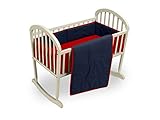 ベビードール寝具リバーシブルクレードル寝具、ネイビー/レッド