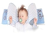 sofine (ソフィーネ) ベビーまくら 赤ちゃん枕 そば柄 絶壁頭防止 通気性 頭の形を守る 男女兼用 新生児 0～1歳児 (青)