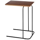 不二貿易 サイドテーブル 突板 幅35×奥行46×高さ60cm ブラウン ブラック 12519