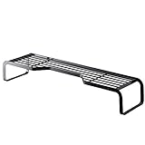 コンロ奥 キッチンラック ラック コンロ回り 鍋置き台 コンロ奥ラック コンロサイド 調味料置き ブラック S