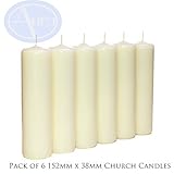 4のパック – アイボリー教会キャンドル( 38 mm X 152 MM