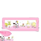 ZR- ベッドフェンス 落下 子供用ベッドガードレール 大きなベッドユニバーサル ベッドレール バッフル アンチオフ 150\180\200cm (色 : Pink-b-150cm)