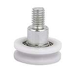 uxcell ベアリングプーリー トラックローラー U溝ホイール ねじ付きロッド ナイロン 21mmx7mm