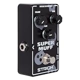 STRICH Jimi Fuzz ギターペダル コンパクトエレキギターミニファズ クラシックサウンド 音量/トーン/ゲインコントロール エレキギター用トゥルーバイパス オレンジ
