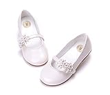 (チェリーレッド) CherryRed 子供靴 キッズ 女の子用 フォーマル靴 可愛い お花 発表会 結婚式 卒園式 卒業式 入学式 七五三 33 ホワイト