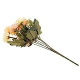 Flameer 造花　インテイア　オフィス　テーブル　装飾　ブーケ　観賞植物　シルク　7色選択　人工牡丹　 - 黄