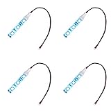 LEDテープライト 5cm 12V 防水 3チップ 白ベース 正面発光 車 自動車 バイク 高輝度 両面テープ 4本入り アイスブルー